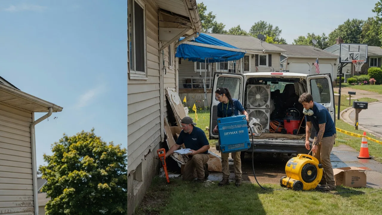 Ceiling Leak Cleanup in Dunbridge, OH near me